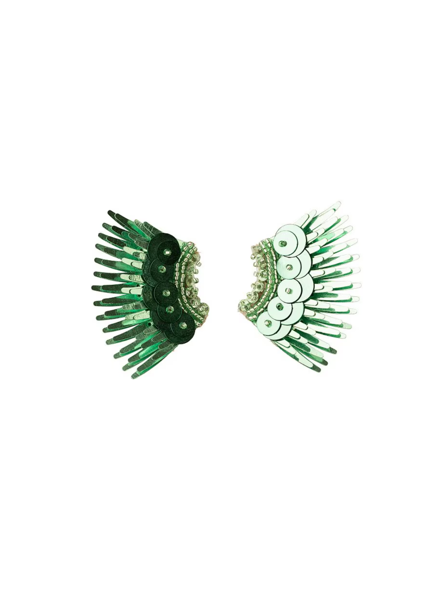 Brand orders new Mignonne Gavigan Mini Wings Emerald Metallic Green Earrings