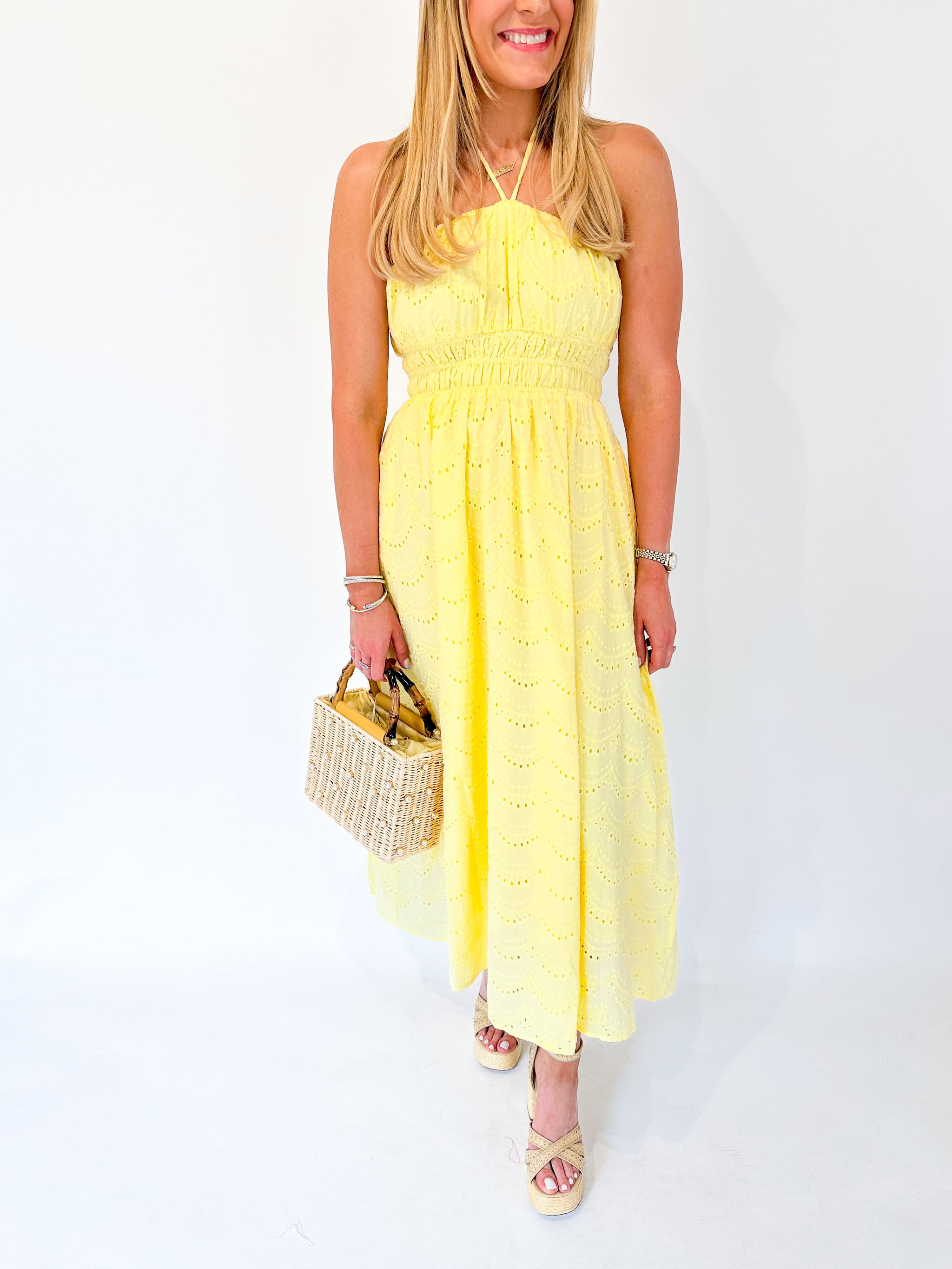 chinese dress ladies Pleated Mix Media Maxi Dress  English Factory
